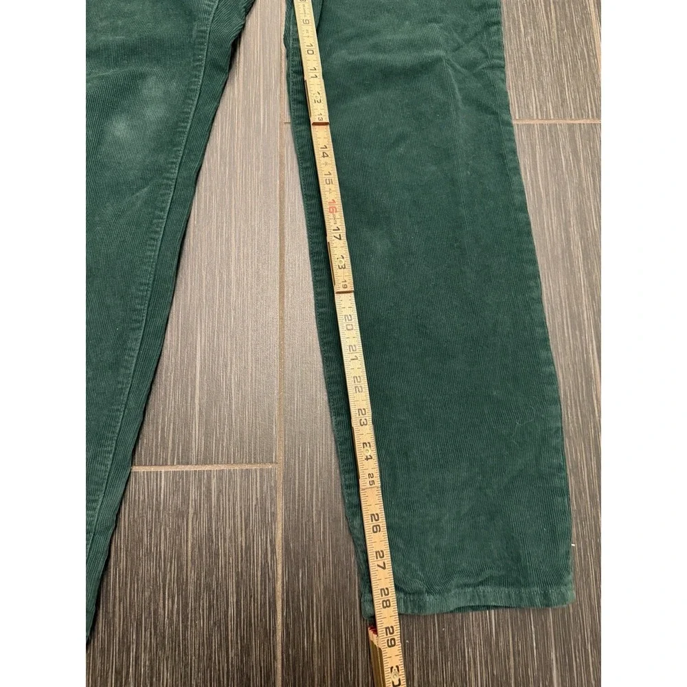 J.Crew Vintage Slim Straight Corduroy Pant Dark Spruce Sz 30 Tall Holiday Goblin